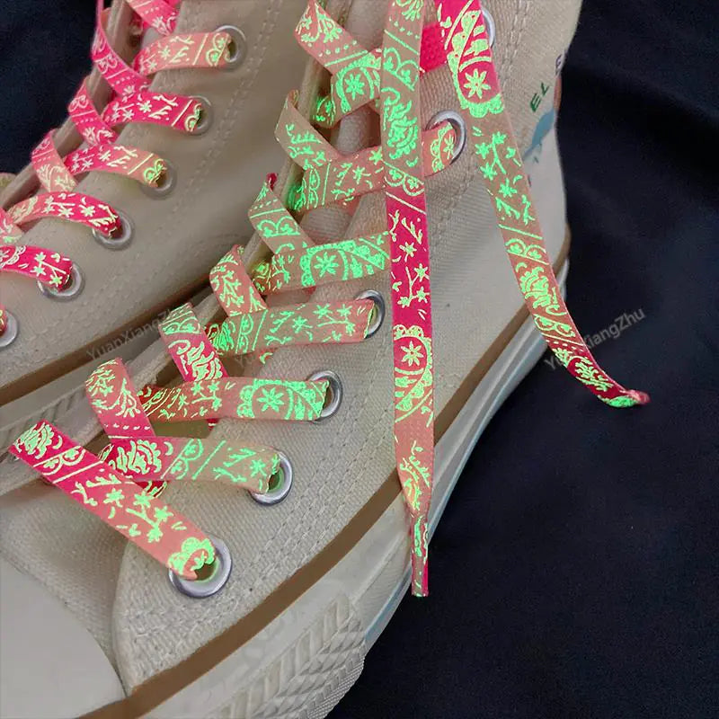 1Pair Luminous Shoe laces Quality Fluorescent Shoelaces